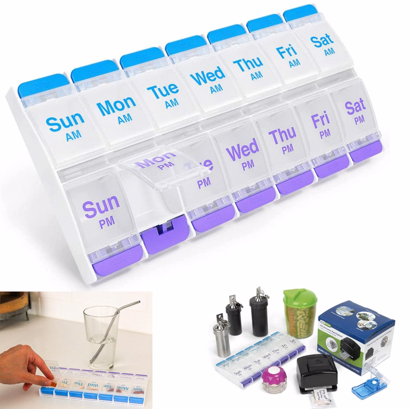 Push Button (7-Day) Pill Organizer
