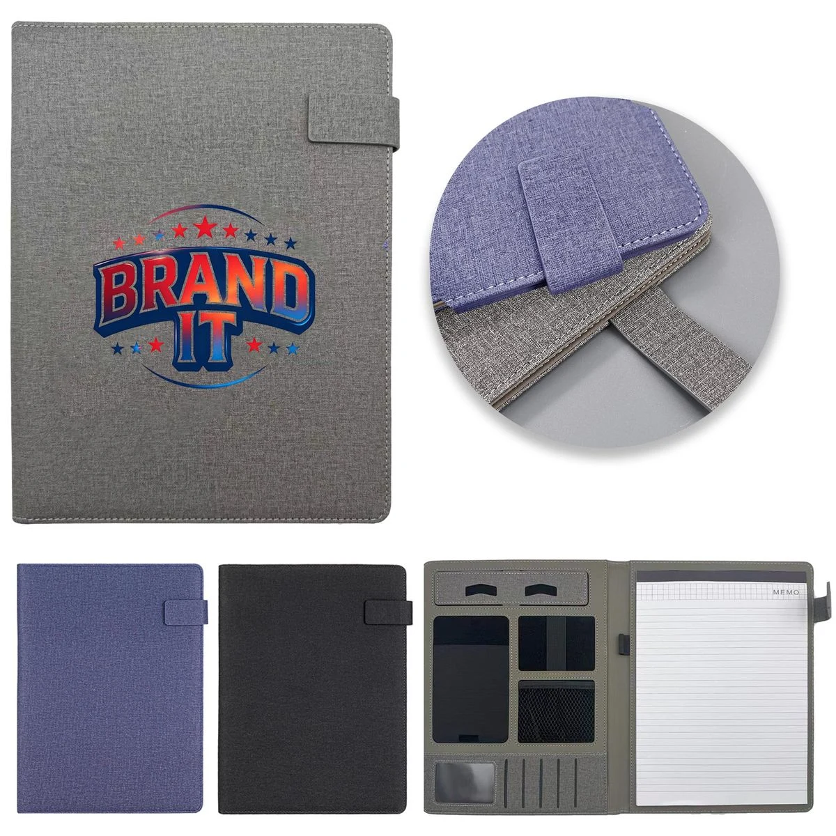 Multifunctional PU Leather Folder Padfolio 1