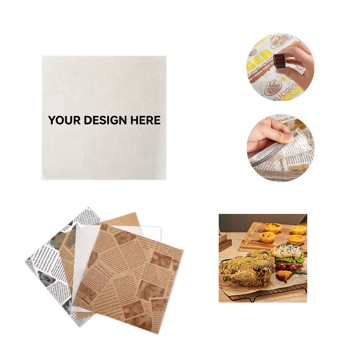 Disposable Laminated Burger Wrapper 1
