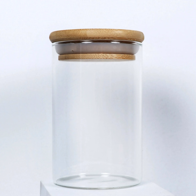 Custom Jar with Bamboo Lid