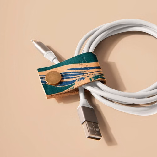 MARBLED LEATHER CORDITO
