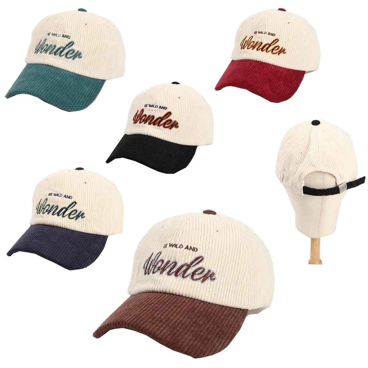 Two Tone Corduroy Cap 1