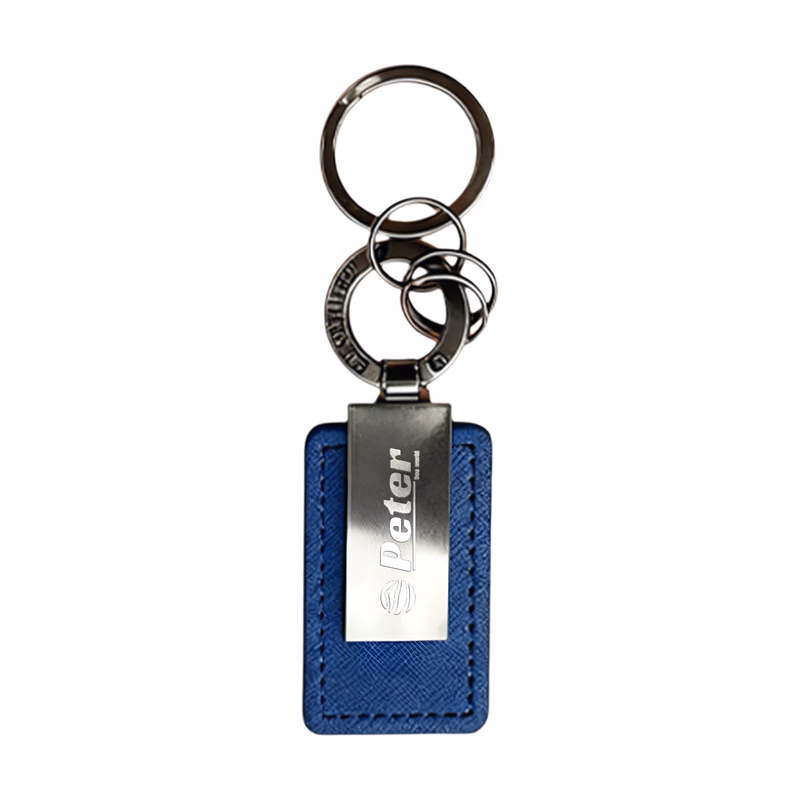 PU Leather Metal Ring Keychain