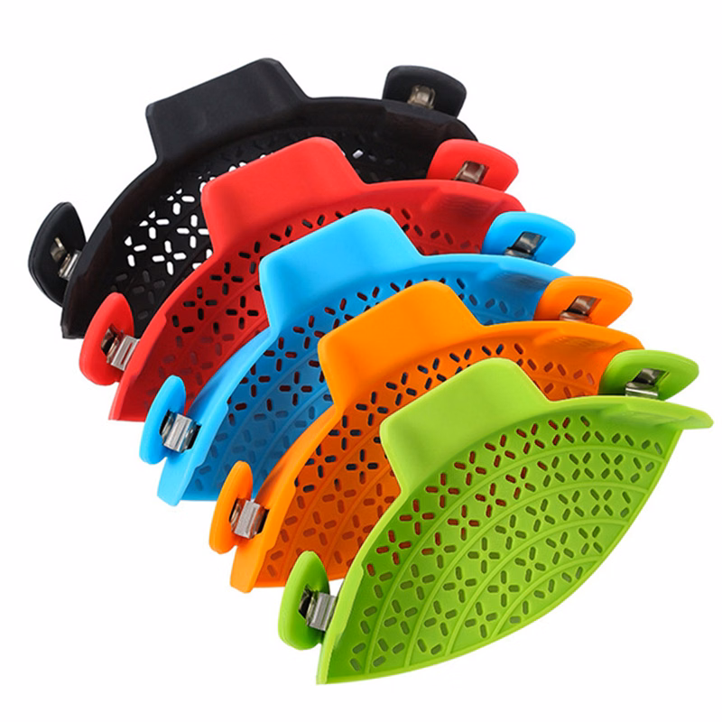 Adjustable Silicone Clip On Strainer for Pots