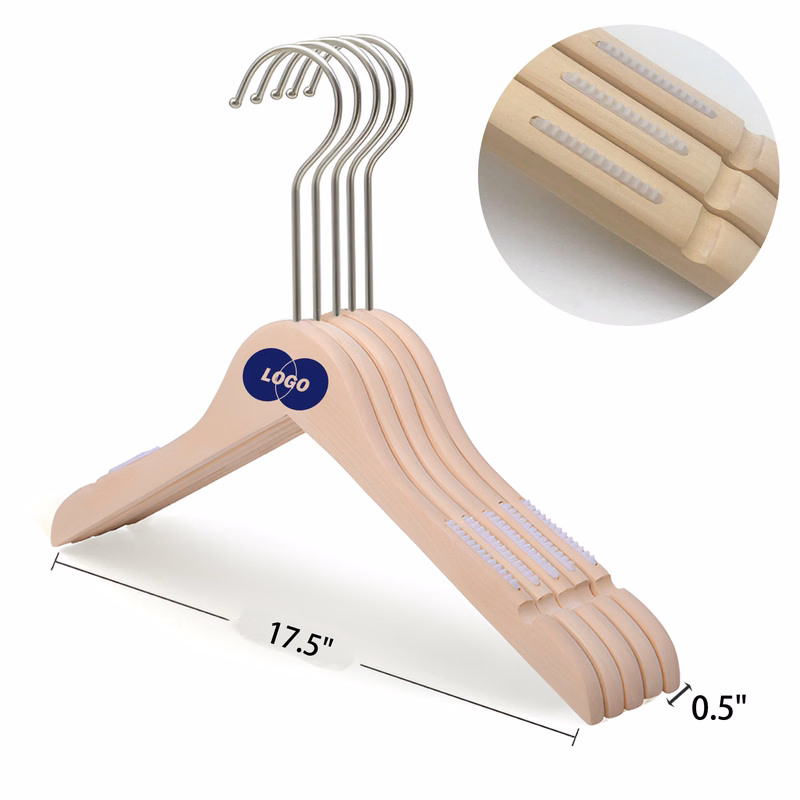 MOQ 50 PCS Durable Solid Wood Hanger