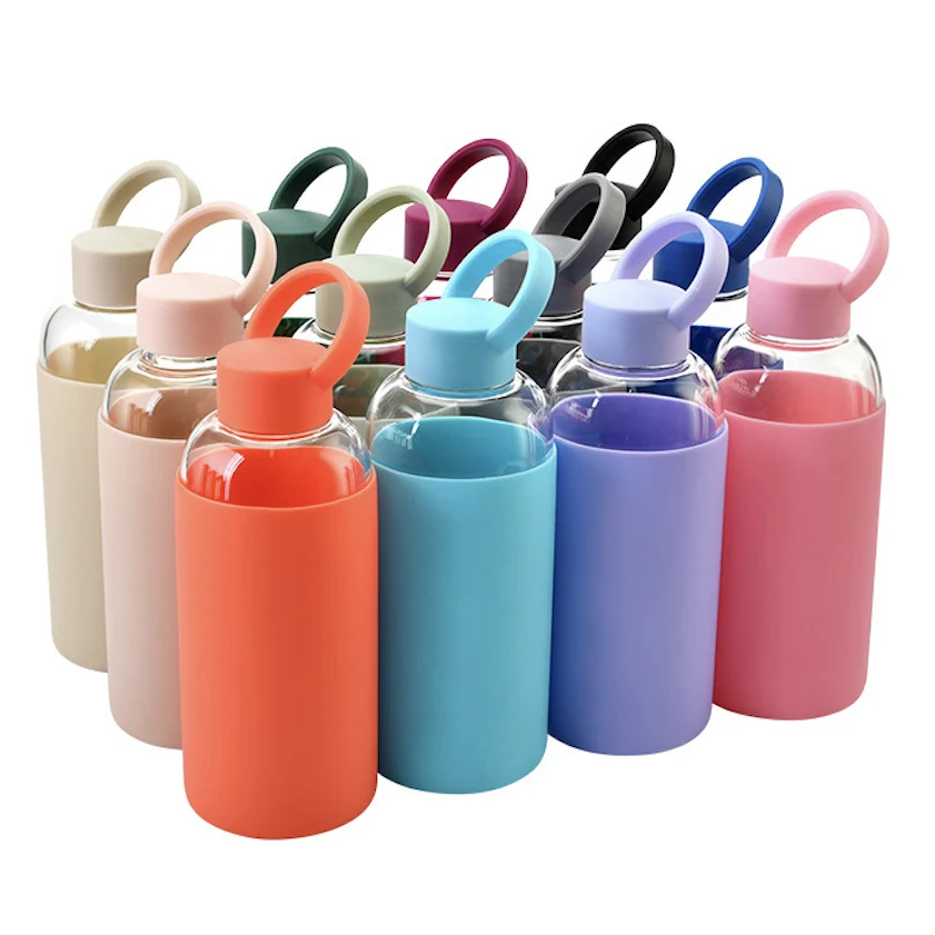 Sports Portable Water Cup With Silicone Cover 1