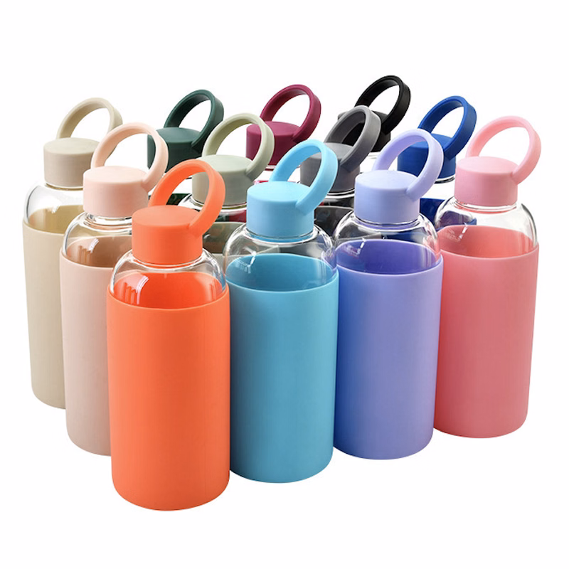 Sports Portable Water Cup With Silicone Cover
