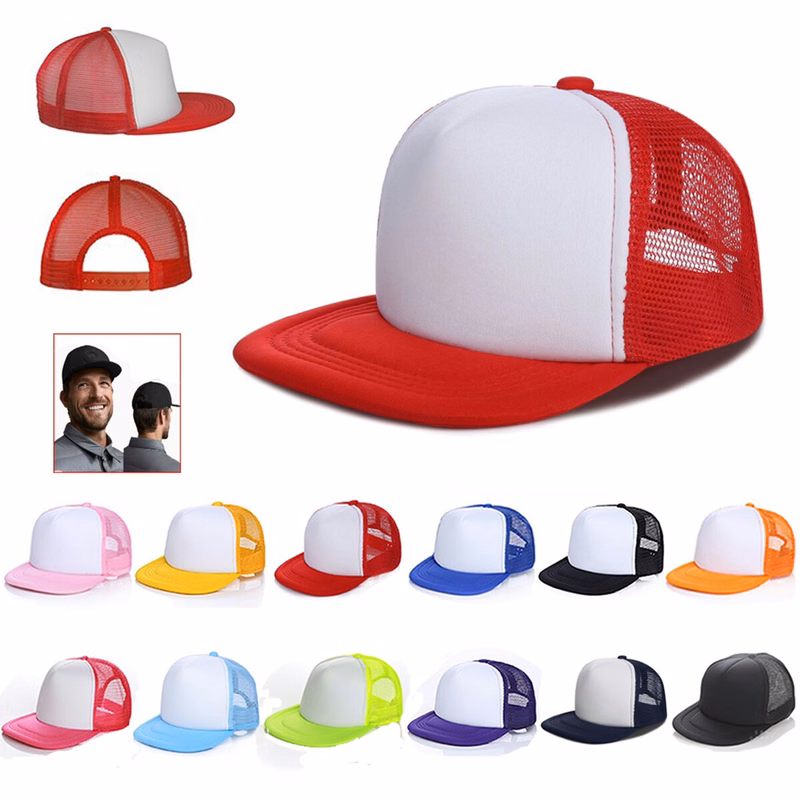 Flat Billed Mesh Trucker Caps