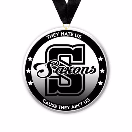 Acrylic Circle Medallions: Saxons 3" Size, .25