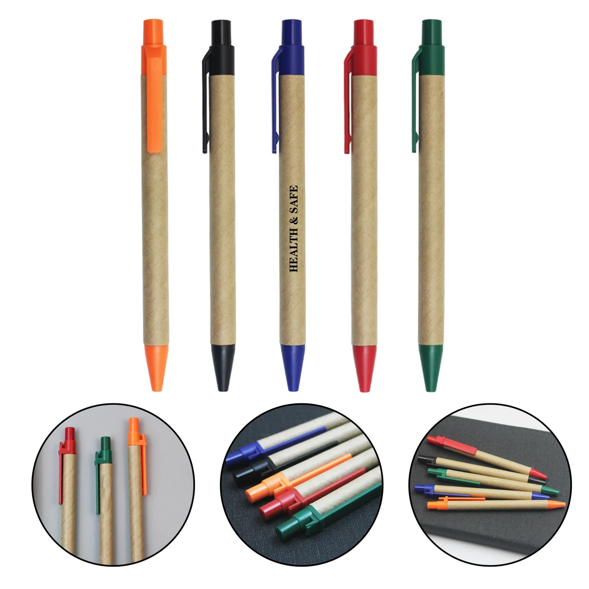 Kraft Paper Ballpoint Pen, custom pen with logo imprint 1