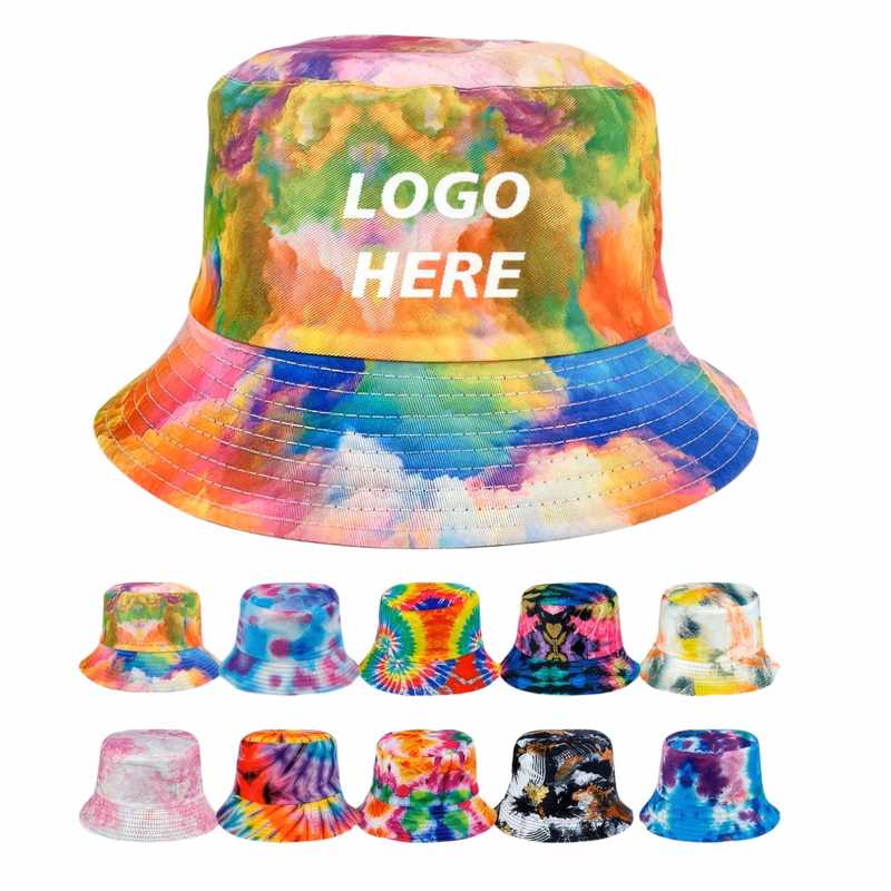 Custom Tie Dye Cotton Bucket Hats Unisex