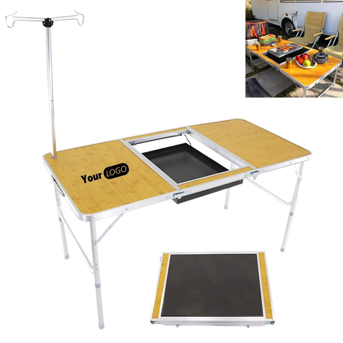 Portable Aluminum Alloy New Barbecue Folding Table 1