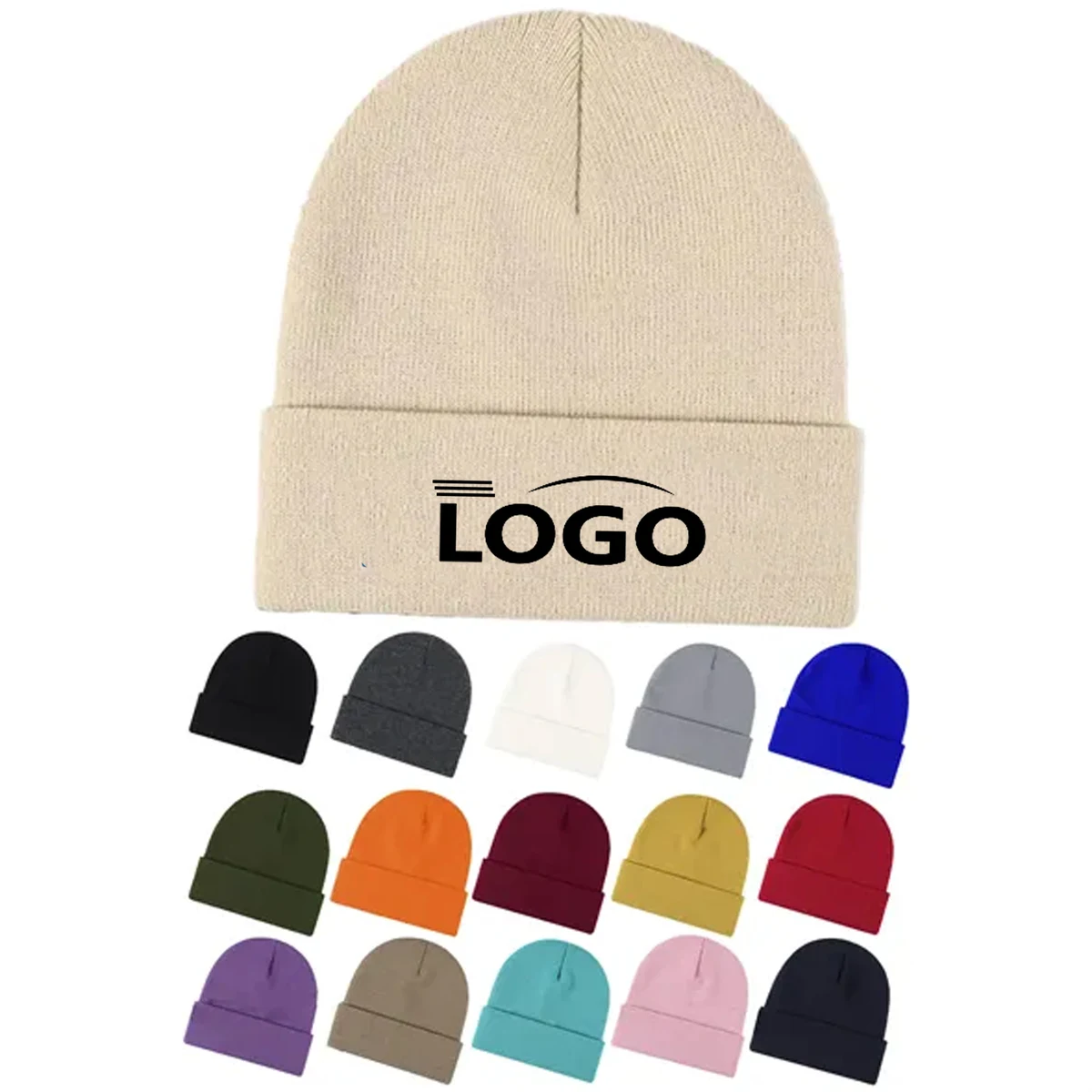 Stretch Fit Warm Cuffed Knit Beanie 1