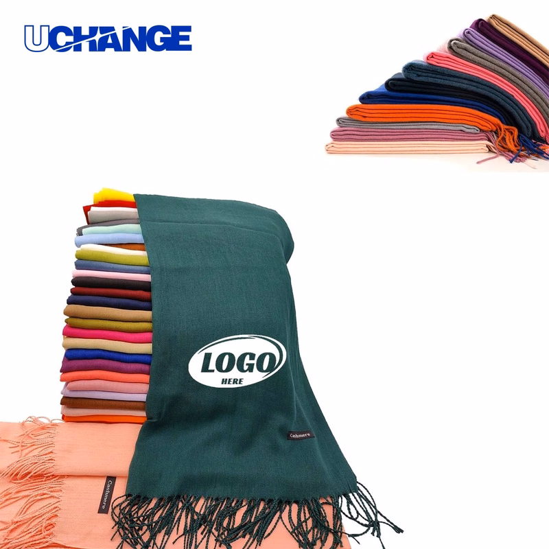 Cashmere Pashmina Woven Scarf with Fringe