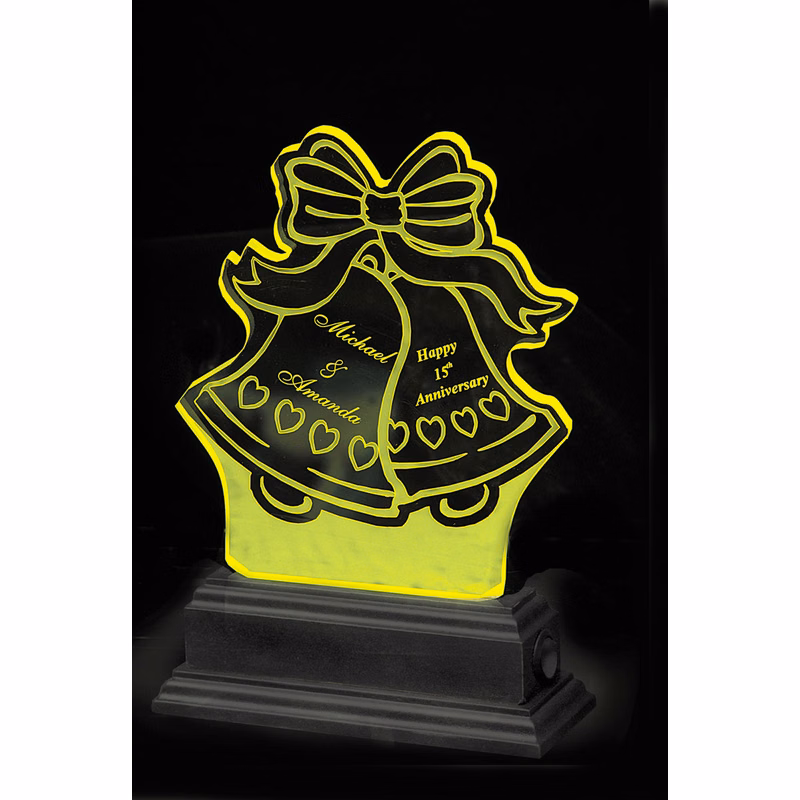 Bells Shaped Allolight In Yellow  10"