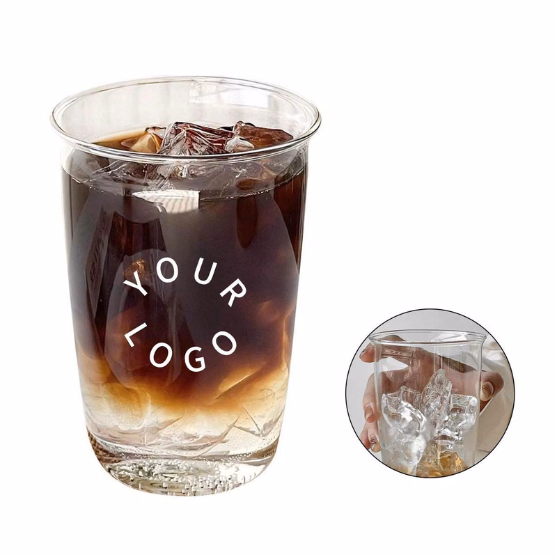 14oz Clear Glass Cup for Water Tea and Iced Coffee
