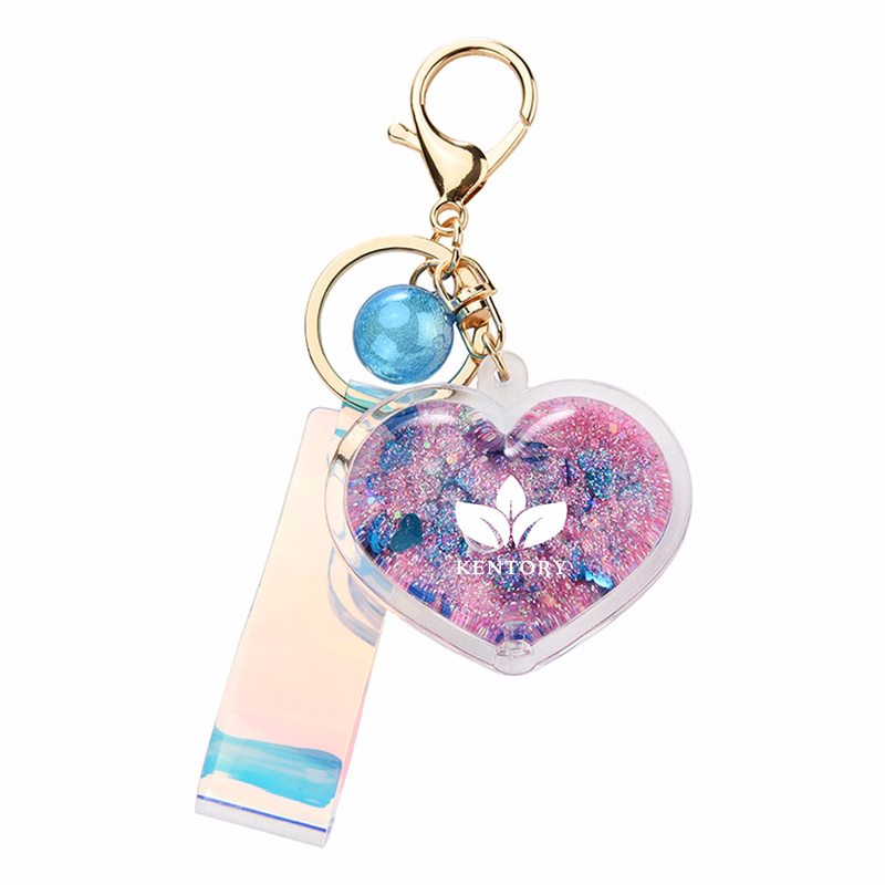 Glitter Powder Moving Liquid Key Chain