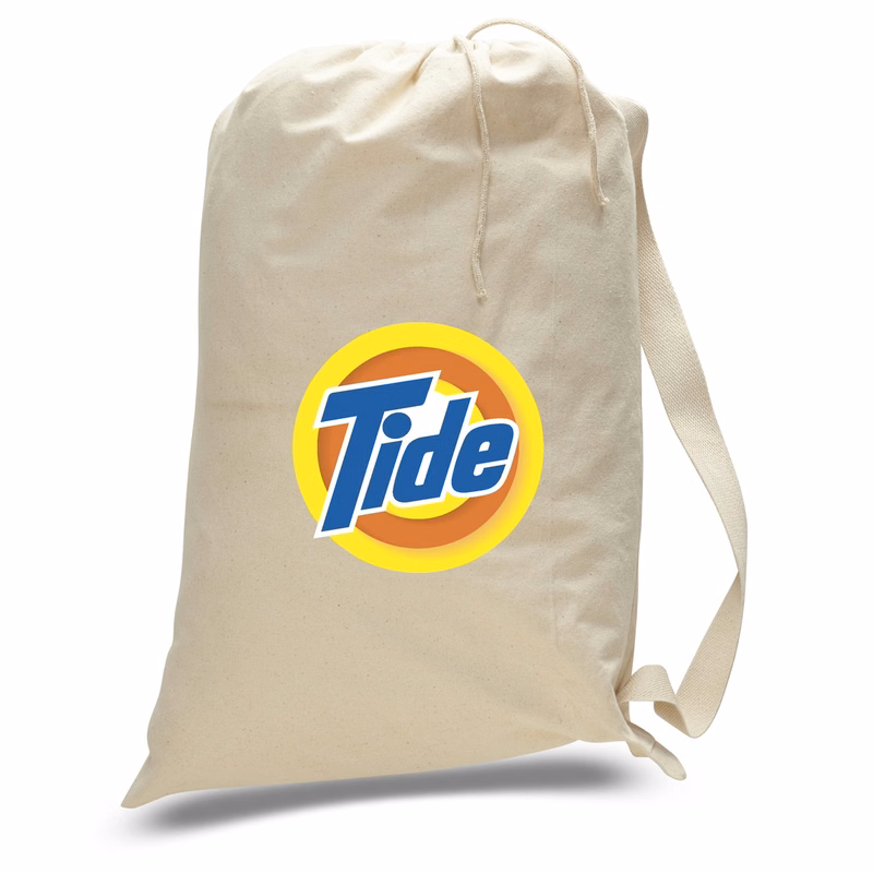 Small 12 oz. Canvas Drawstring Laundry Bag - 18"x24"