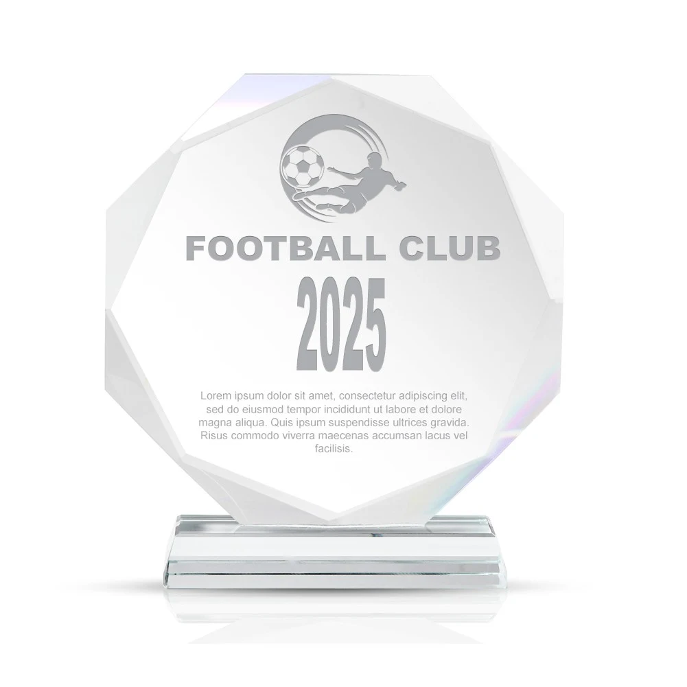 Round Faceted Crystal Award 1