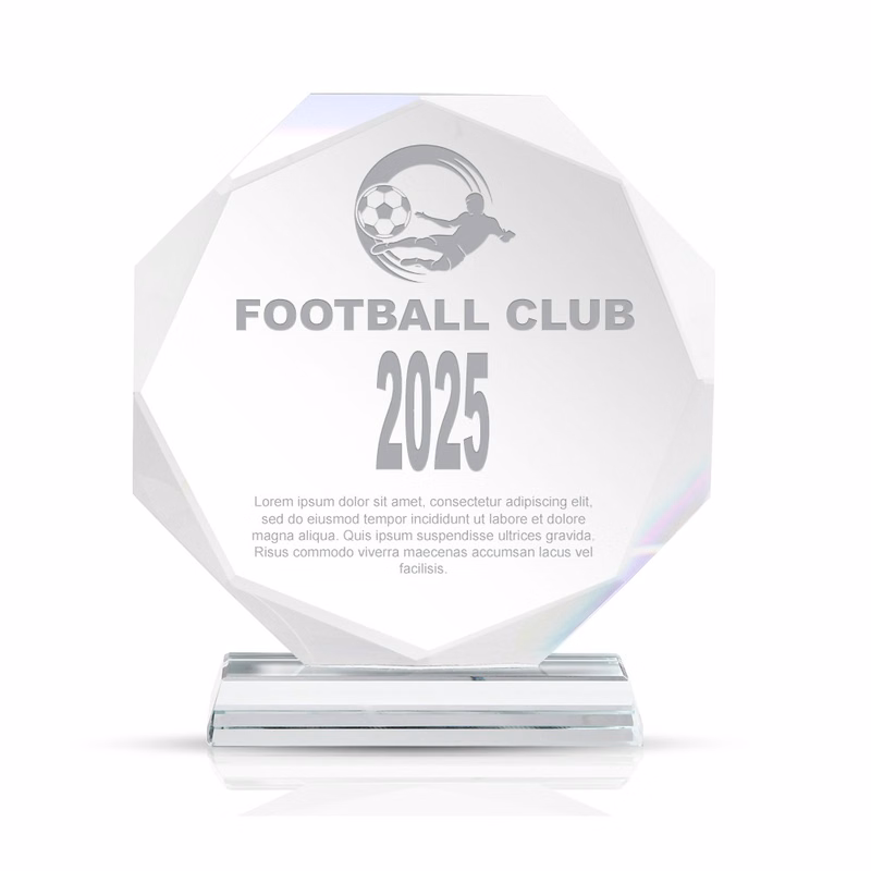 Round Faceted Crystal Award