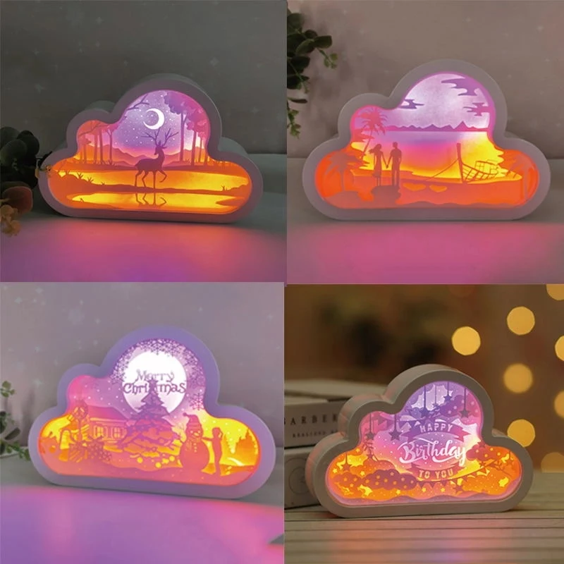 3D Stereoscopic Paper Carving Lamp 1