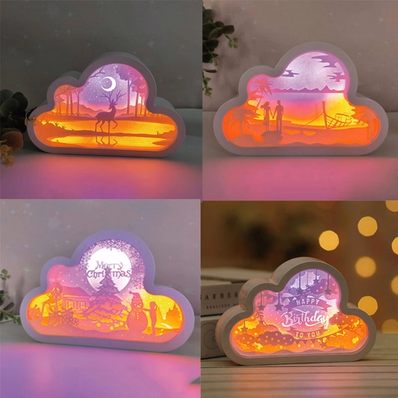 3D Stereoscopic Paper Carving Lamp