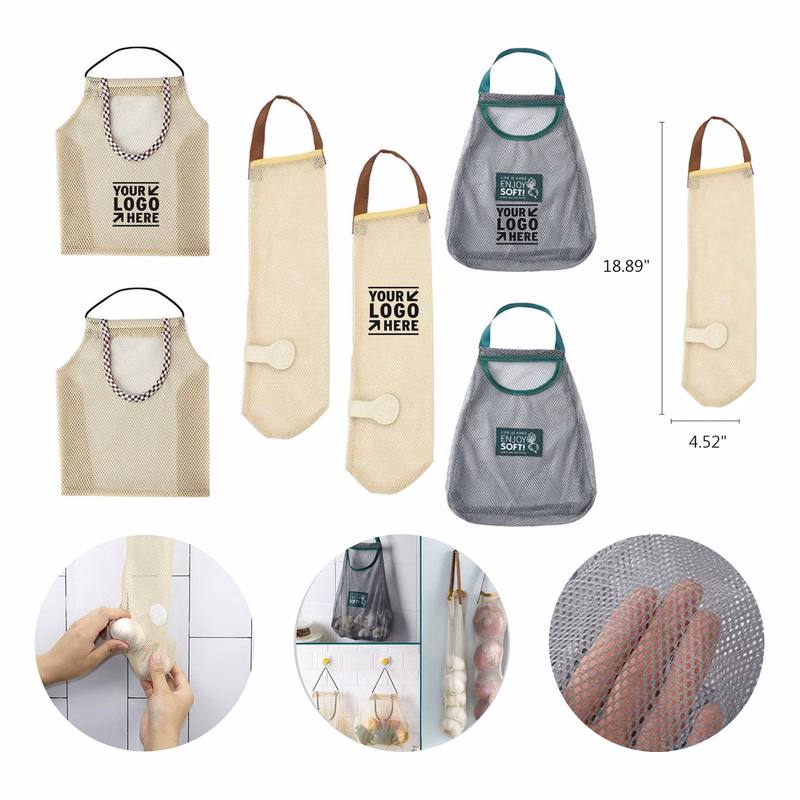 Reusable Washable Potato Storage Organizer Vegetable Mesh Bag Wall Hanging Fruit Garlic Basket