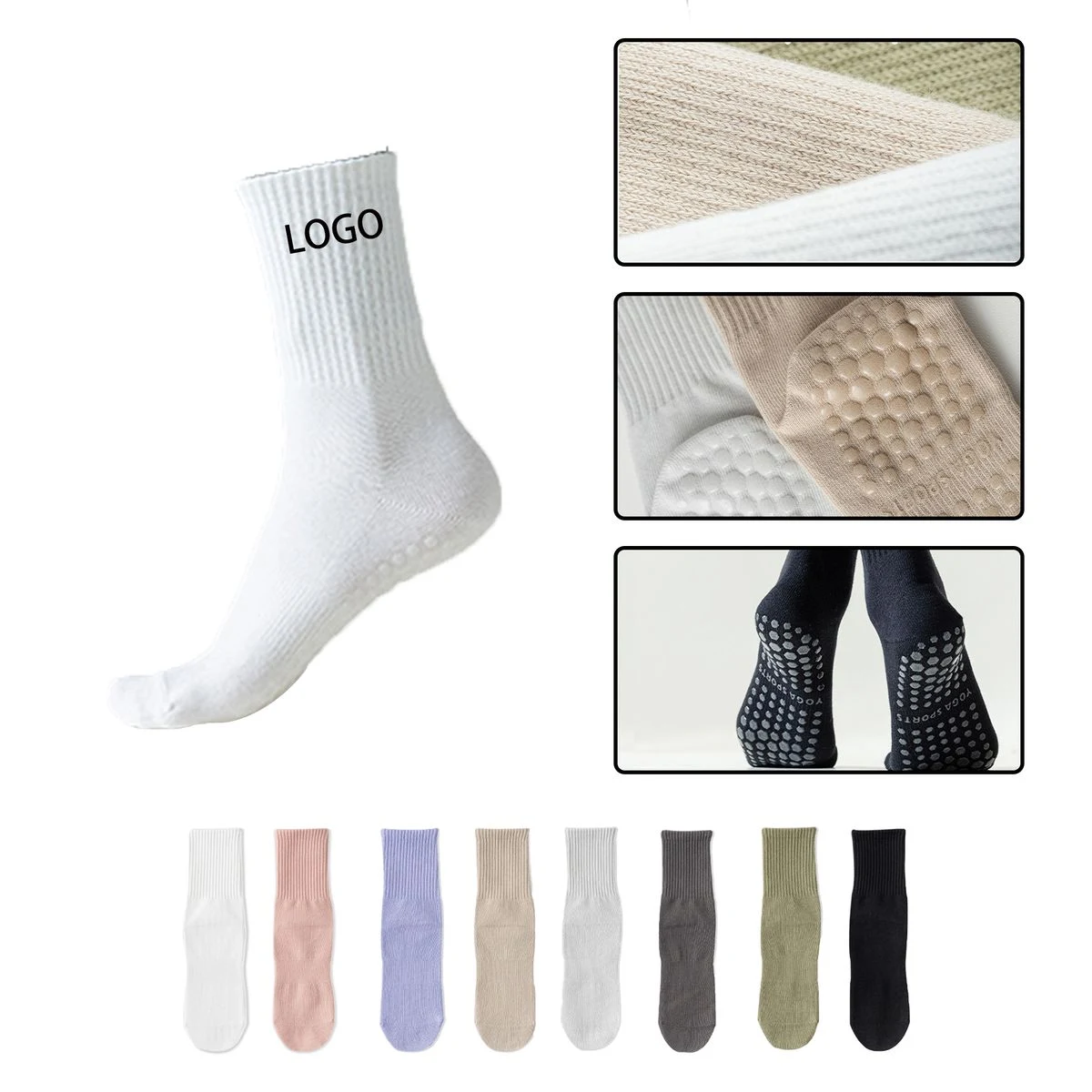 Women's Cotton Grip Socks 1