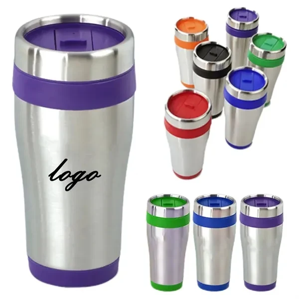Stainless Steel Metal Cup With Lid for Commutes, Fitness and Travel 1