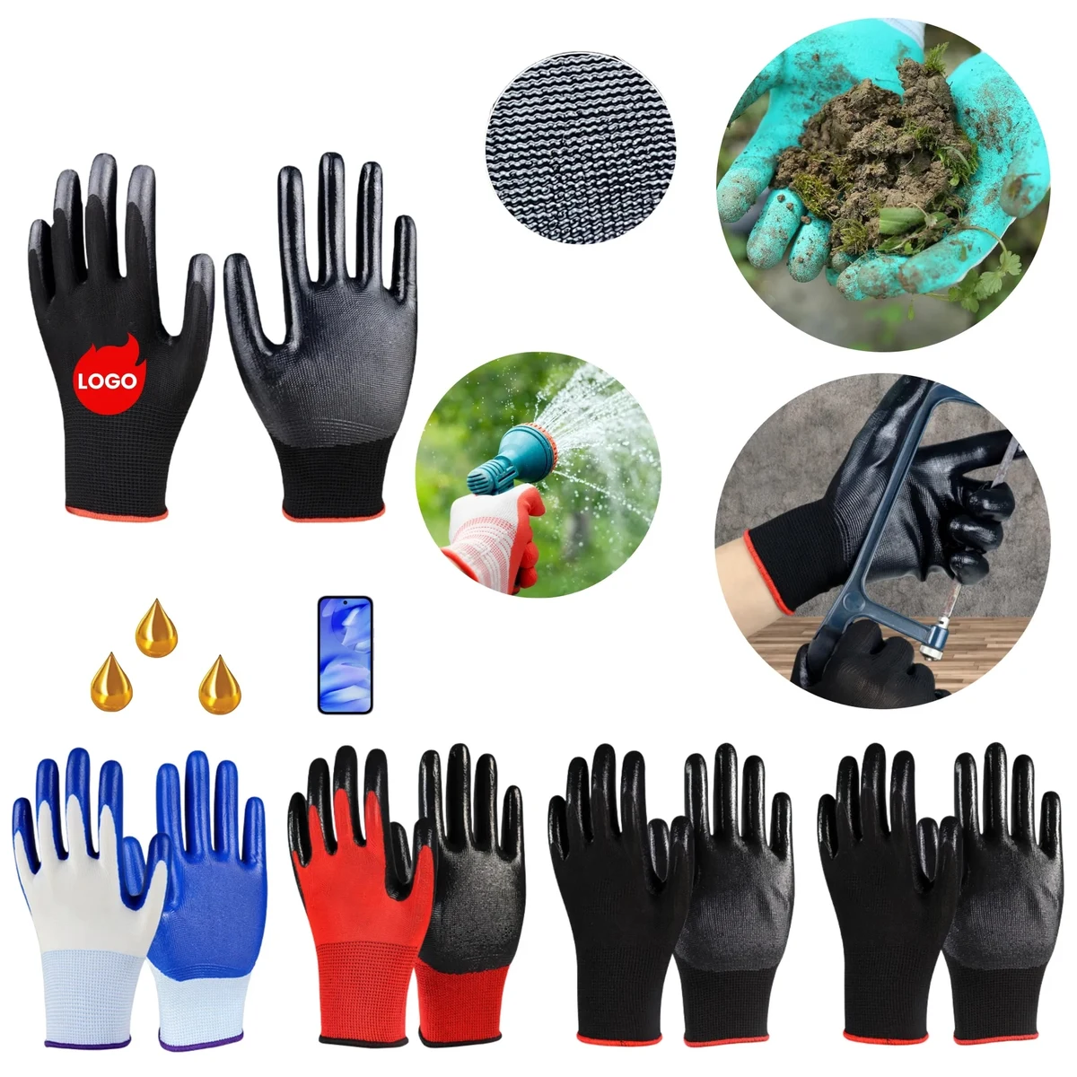 Anti-Skid Gardening Protective Gloves 1