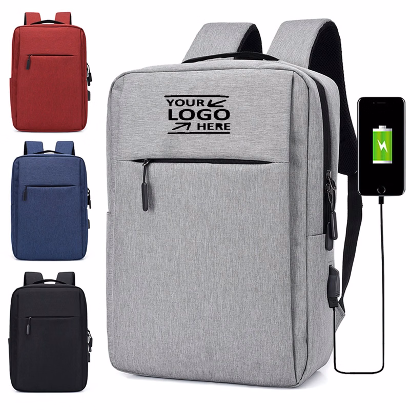 MOQ20 Business USB Slim Durable Laptops Backpack