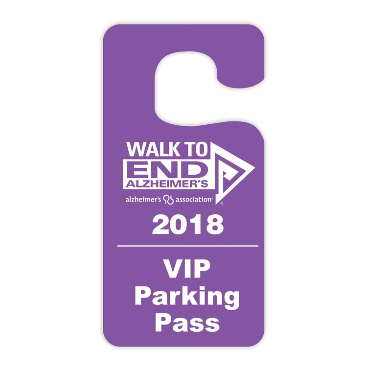 USA Made Laminated Parking Permit | Rear View Mirror Hanger - Rectangle (3.5x7") Rounded Corners