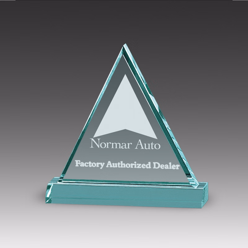 9" Corporate Beveled Triangle Award