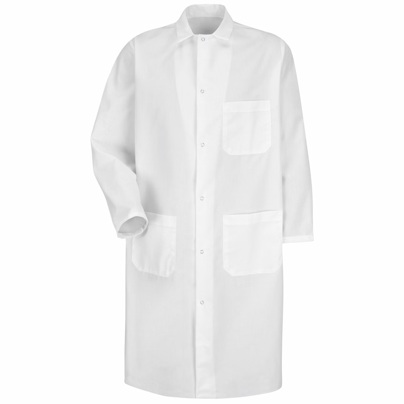 Red Kap® Gripper-Front Spun Polyester Butcher Coat with Exterior Pocket