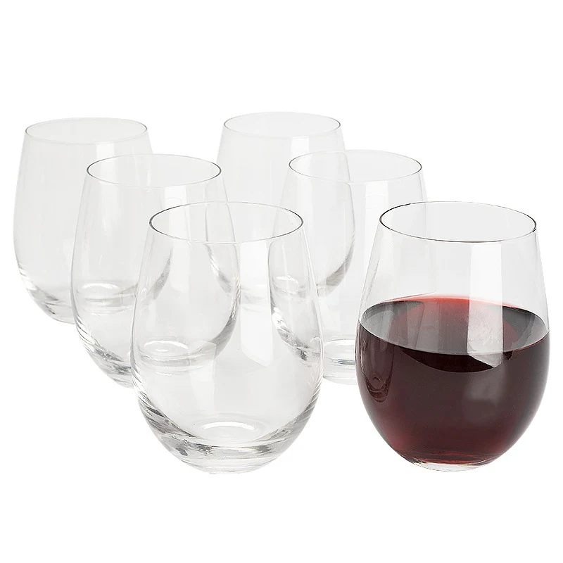 Stemless plastic wine glasses 1