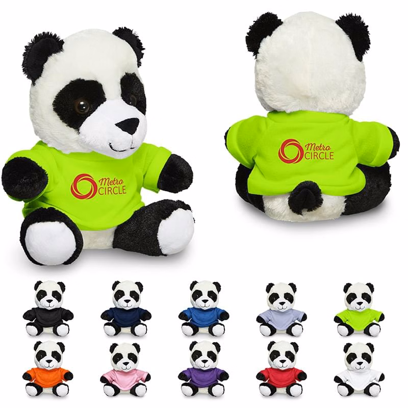 7" Plush Panda with T-Shirt