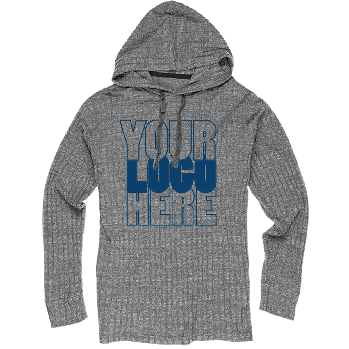 Ribbed Hacci Hoodie, custom hoodie or sweatshirt with logo imprint 1