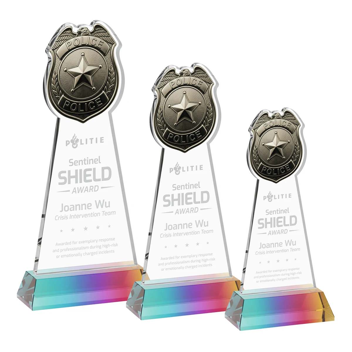 Police Badge Award on Hartford Base - Prismatic 1