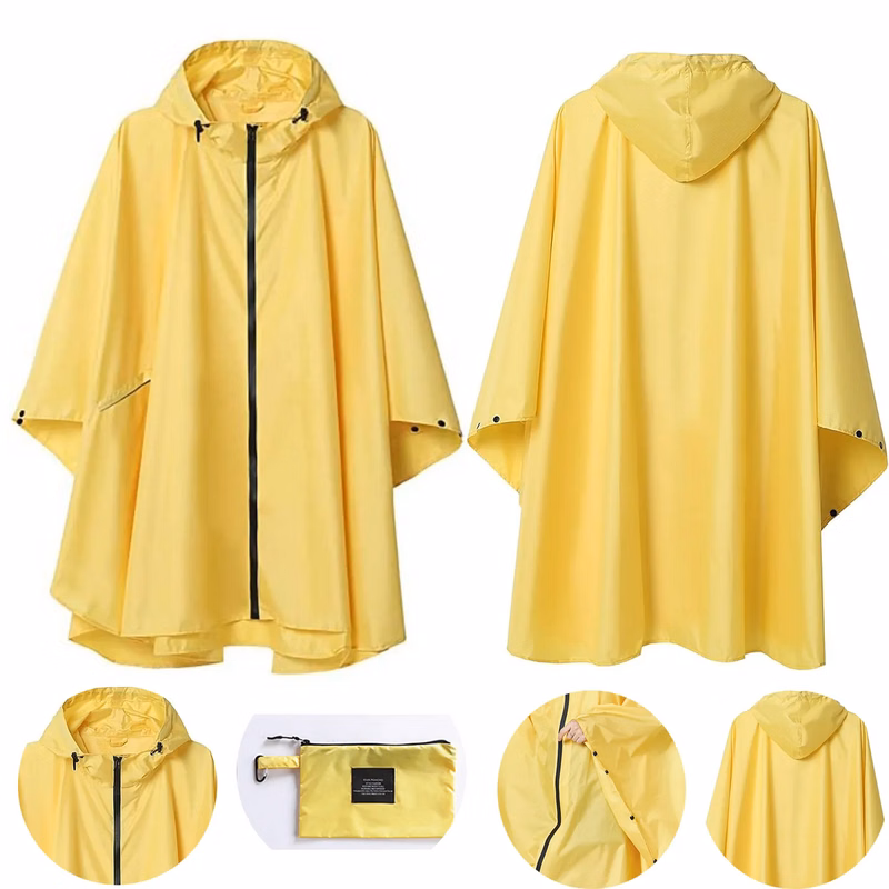 Unisex Raincoat Hooded for Adults with Pockets