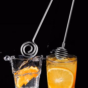 Dual Sided Spring Coil Shaped Honey Dipper Stick Stirrer Stainless Steel