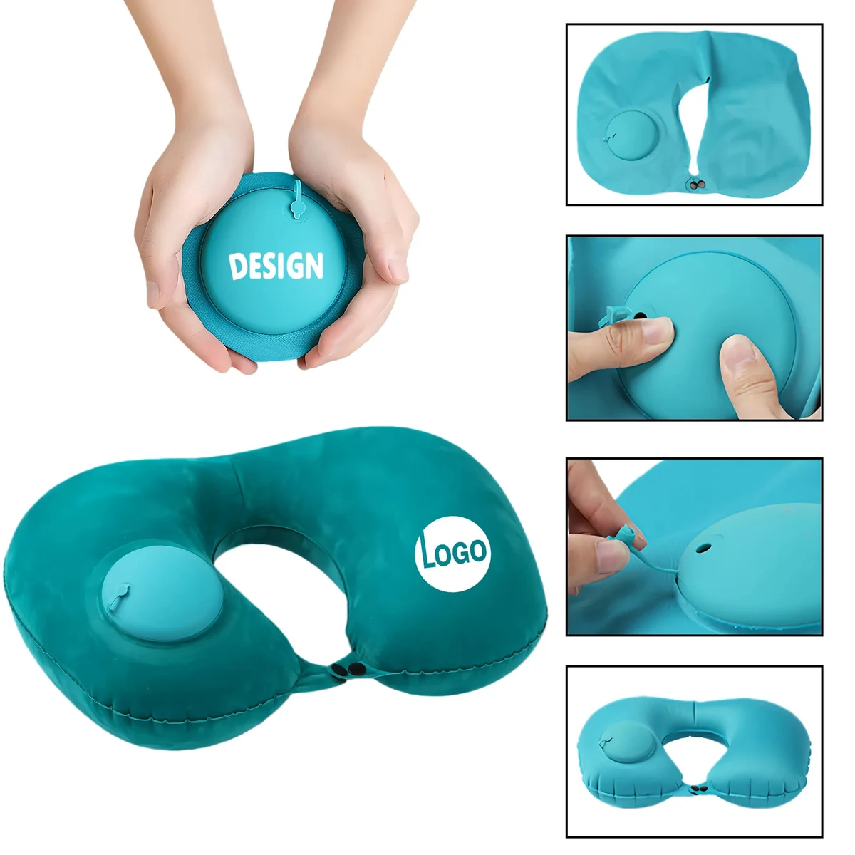 Premium Quick-Inflating Plush Travel Neck Pillow 1