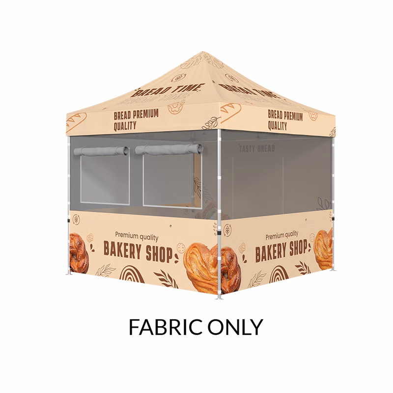 10'x10' Food Vendor Tent Kit - Fabric Only 1 Side Imprint