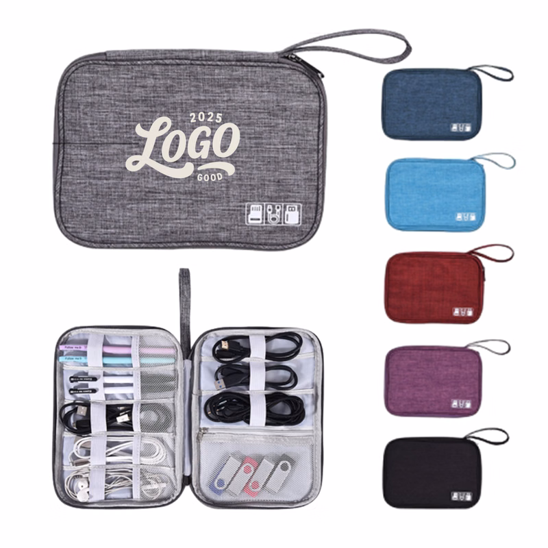 Custom Polyester Electronic Accessories Organizer Bag