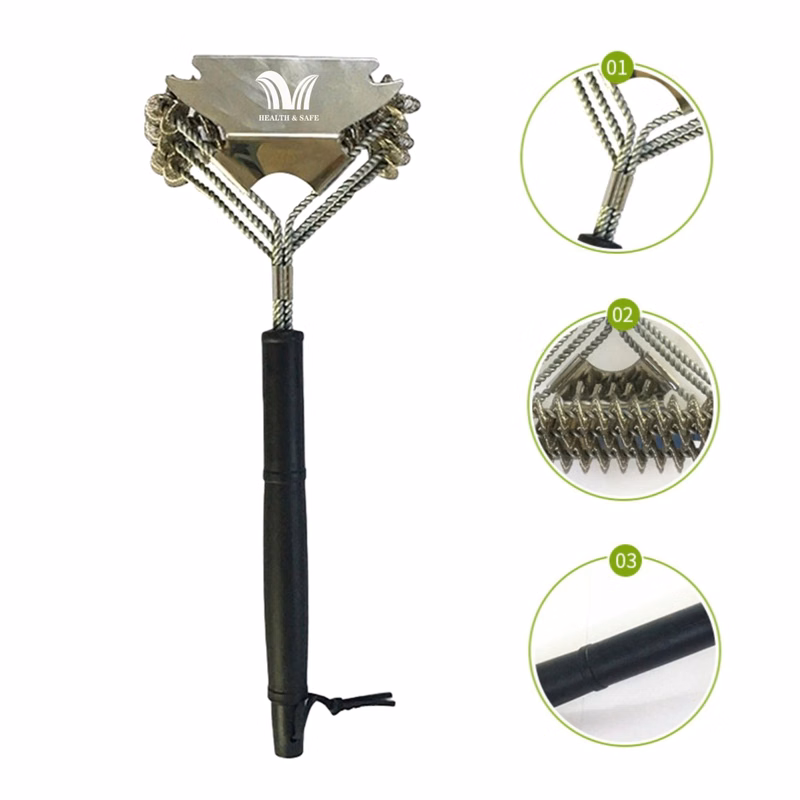 Three-Headed Shovel-Type Spring Cleaning Barbecue Brush