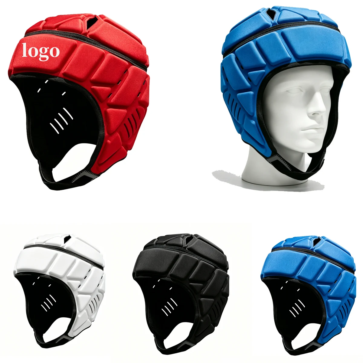 Cushioned Protective Soccer Rugby Head Cap 1
