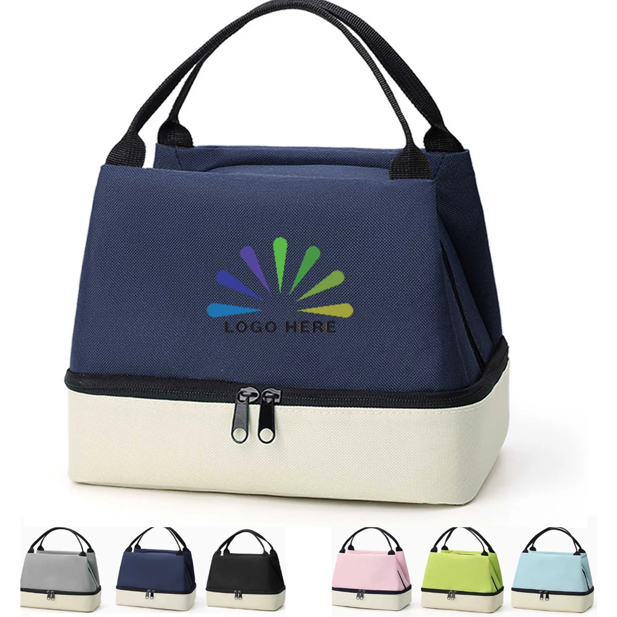 Double Layer Insulated Lunch Bag with Handle 1