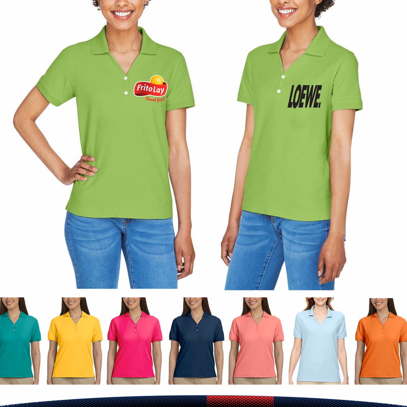 Devon & Jones® Ladies' Y-Collar Golf Polos