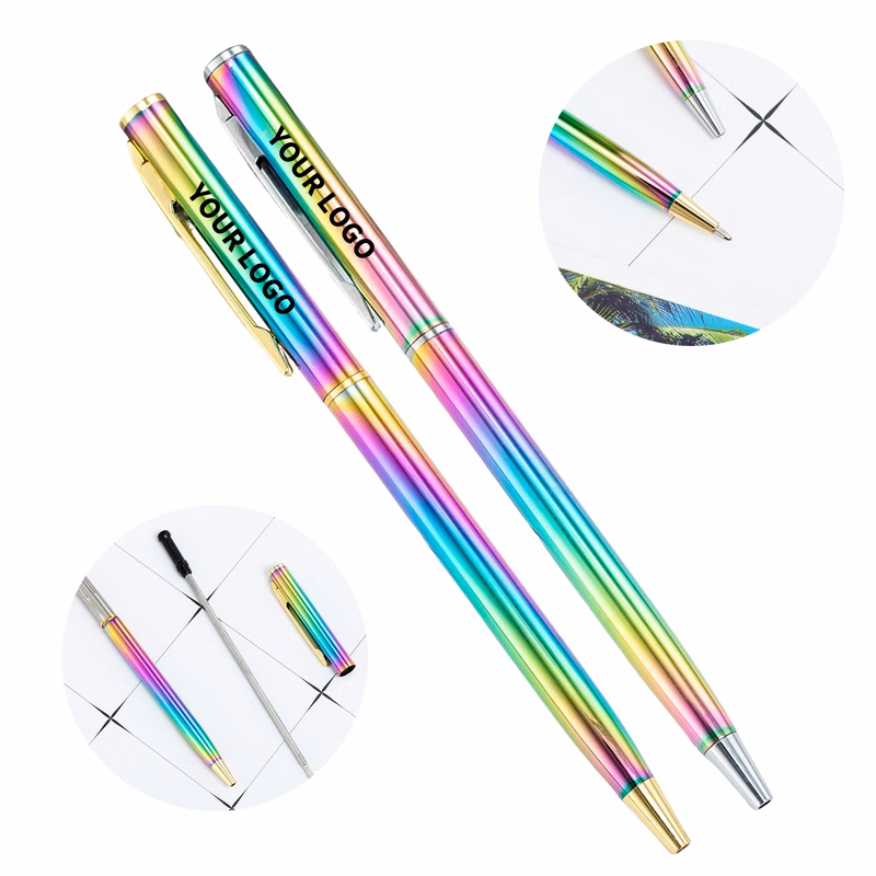 Rainbow Finish Metal Twist Writing Instrument