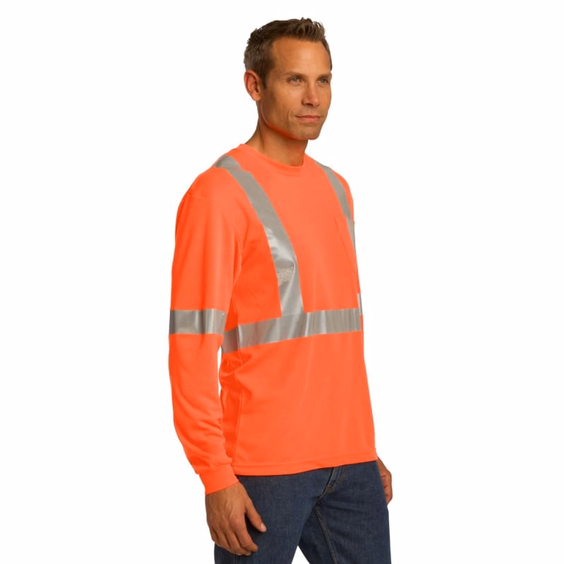 CornerStone ANSI 107 Class 2 Long Sleeve Safety T-Shirt.