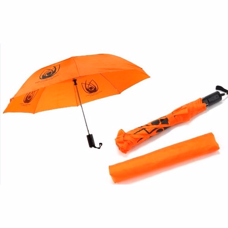 42" Folding Umbrella with Leather Handle